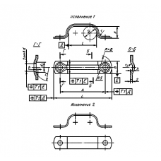 Скоба двухместная для крепления трубопроводов стальная исп. 1 5,8 4 мм ГОСТ 24134-80